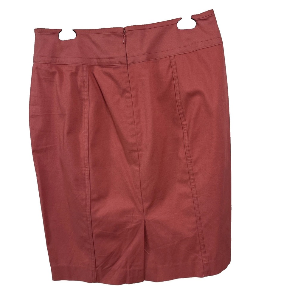 Ann Taylor Women's Pencil Skirt Sz 6 Pink A Line Stretch Cotton - Picture 2 of 9